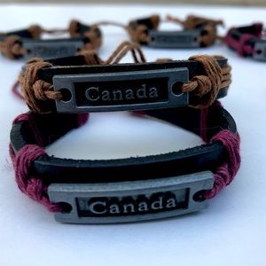 Canada Leather Bracelets (6 total)